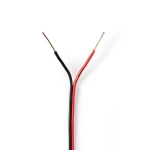 Nedis Repro kabel 2x 0.35 mm2 černá-červená / CCA / 100.0 m / Kulatý / PVC (CAGW0350BK1000)