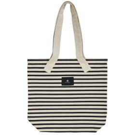 House Doctor Plátěná nákupní taška Black/Off-white, černá barva, textil