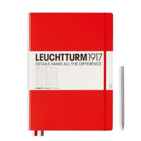 LEUCHTTURM1917 LEUCHTTURM 1917 blok A4, červená, linky 304439