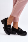 Mokasíny na masivním podpatku černé Eriella 39