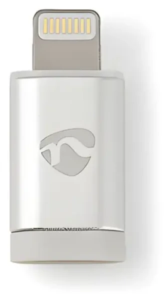 Nedis adaptér Lightning 8-pin - USB Micro-B / Adaptér / Pozlacené konektory / Hliník (CCTB39901AL)