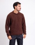 Edwin Dun Textured Sweater Rum Raisin garment washed L