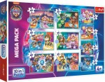 Puzzle Tlapková patrola ve velkofilmu MEGA PACK 10v1