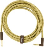 Fender Deluxe Series 15 Instrument Cable Angled Tweed