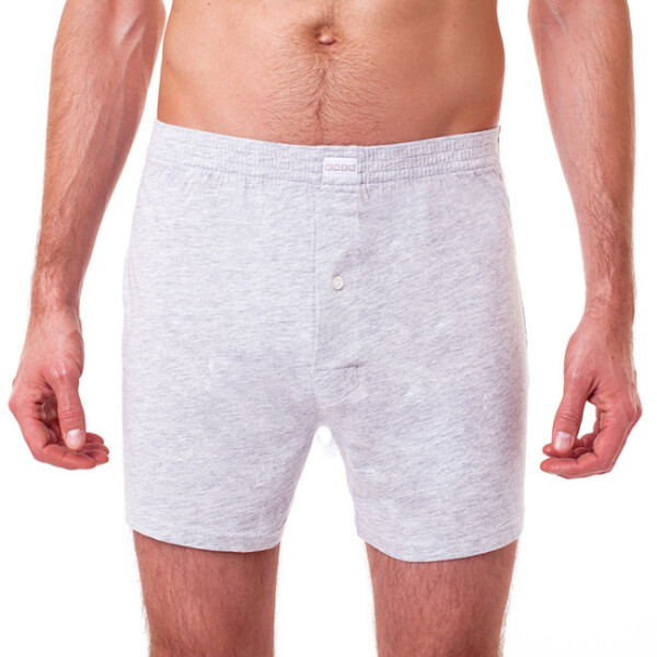 Volné pánské bavlněné boxerky COTTON BOXER - BELLINDA - šedá 3XL