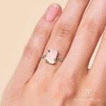 Royal Fashion stříbrný prsten GU-DR15849R-SILVER-ROSEQUARTZ Velikost: 5 (EU: 49-50)