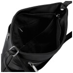 Trendy dámská koženková crossbody kabelka Carlina, černá