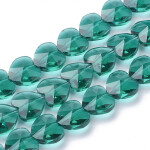 Skleněné korálky broušené srdce imitace Swarovski různé varianty 10 10 mm ks Barva: