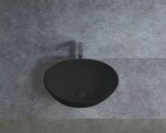 CERANO - Umyvadlo keramické Minio - na desku - černá matná - 34,5x26 CER-477008