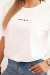 Dámská bavlněná blůza s potiskem Minimal ecru UNI