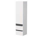 Koupelnová skříňka vysoká Naturel Pavia 40x155x35 cm levá bílá mat černá úchytka PAVIA3V40DVLCE PAVIA3V40DVLCE