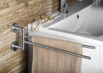 SAPHO - X-STEEL dvojitý držák ručníků otočný 370, nerez mat XS405