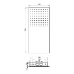 SAPHO - SLIM nástěnná hlavová sprcha, 250x550, nerez lesk MS732