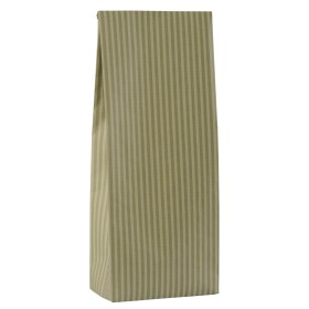 Ib Laursen Papírový sáček Moss green stripes 30,5 cm – set 5 ks, zelená barva