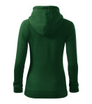 Trendy Zipper mikina dámská lahvově zelená XS