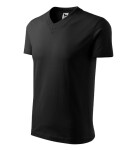 V-neck tričko unisex černá L