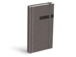 Diář 2026 D802 PU s gumkou gray 90x170mm