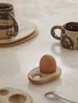Ferm Living Dřevěný stojánek na vejce Cairn – set 2 ks, přírodní barva, dřevo,