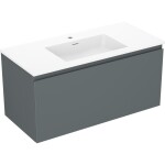 MEXEN/S - Orio koupelnová skříňka 100 cm s umyvadlem Otis, 1 šuplík, grafit mat/bílá mat 91A10-10047-1-BF66-W18M01