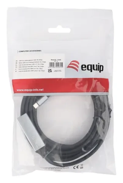 Equip 133356 černá / Aktivní prodlužovací kabel USB-C / USB 3.2 Gen 1 / 5 Gbit/s / 5 m (133356)