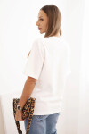 Dámská bavlněná blůza s potiskem Minimal ecru UNI