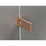 MEXEN/S - Lunar-F sprchový kout skládací dveře levá 100 x 90, transparent, měď kartáčovaná 836-100-090-65-00-L