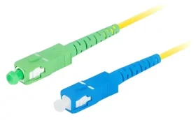 Lanberg SM žlutá / Optický patch kabel / SC/APC-SC/UPC / Simplex / G657A1 / 2 m (FO-SASU-SS21-0020-YE)