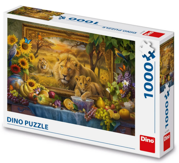 Puzzle Z obrazu: Lvi 1000 dílků