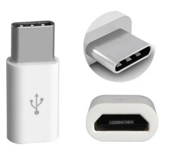 Aligator Adaptér microUSB - USB-C bílý pro nabíječky a datové kabely (SMA0465)