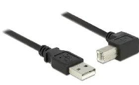 Delock kabel USB 2.0 A samec USB 2.0 B samec / pravoúhlý / 5 m (83530)