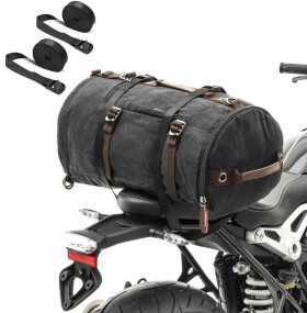 Vintage tailbag na motocykl Denver, 35L, černý, textilní
