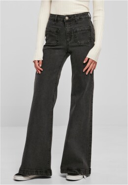 Dámské Vintage džíny Flared Denim - černé