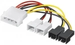 Goobay 93632 Molex - 2x ventilátor / Napájecí redukce / 12V, 5V / 0,15 m (93632)