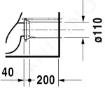 DURAVIT - Starck 2 Stojící WC kombi mísa, WonderGliss, bílá 21450900001