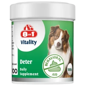 8IN1 Vitality Deter Tablety proti koprofagii / Doplněk stravy pro psy / 100 tbl (A4-190998)