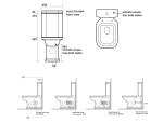 KERASAN - WALDORF WC kombi, spodní/zadní odpad, bílá-bronz WCSET18-WALDORF