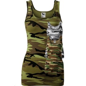 MALFINI Tílko TRIUMPH camouflage dámské přiléhavý střih 95% bavlna 5% elastan