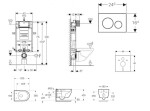 GEBERIT - Kombifix Set předstěnové instalace, klozetu Oudee Vortex a sedátka softclose, tlačítko Sigma20, bílá/chrom SANI15CA3180