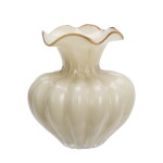 MADAM STOLTZ Skleněná váza Cream/Caramel, krémová barva, sklo