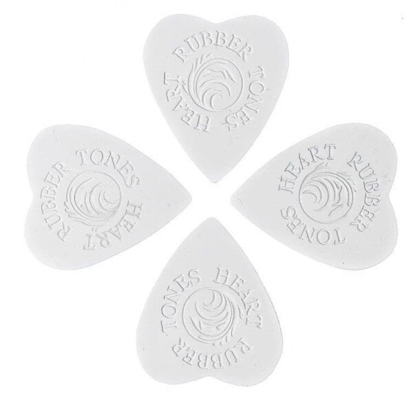 Timber Tones Rubber Tones Heart White Silicon 4-Pack