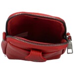Trendy dámská koženková crossbody kapsa Asirys, červená