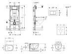 GEBERIT - Duofix Set předstěnové instalace, kompaktního klozetu Oudee Vortex a sedátka softclose, tlačítko Sigma30, lakovaný chrom mat/chrom SANI11CA1142