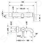 DURAVIT - C.1 Vanová baterie, matná černá C15230000046