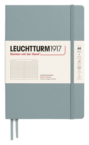 Zápisník Leuchtturm1917 A5 tvrdé desky Dove linkovaný