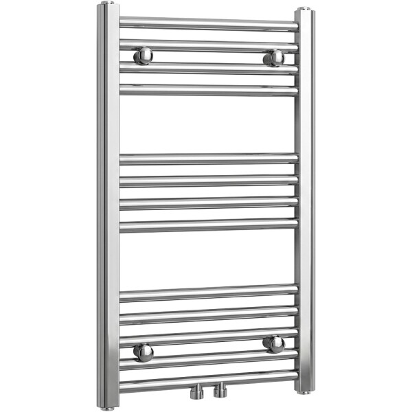 CERANO - Koupelnový radiátor Benito - středové připojení 50mm/boční - 209 W - chrom - 700x450 mm CER-469468