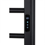 CERANO - Elektrický sušák ručníků Ramus, s displejem - 160W - černá strukturovaná matná - 1400x30 mm CER-683554