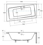 HOPA - Asymetrická vana ASTI - Nožičky k vaně - S nožičkami, Rozměr vany - 170 × 110 cm, Způsob provedení - Levé VANAST17L+OLVPINOZSTELWD