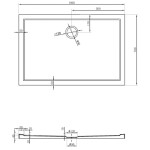 MEXEN - Flow sprchová vanička obdélníková slim 70 x 100, černá mat 46R707010