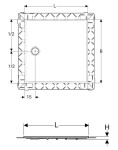 GEBERIT - Setaplano Plochá sprchová vanička, 100x140 cm, minerální materiál, Antislip, alpská bílá 154.284.11.1