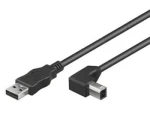 PremiumCord Kabel USB 2.0 A-B 90° černá / Kabel / USB 2.0 / 1 m (ku2ab1-90)